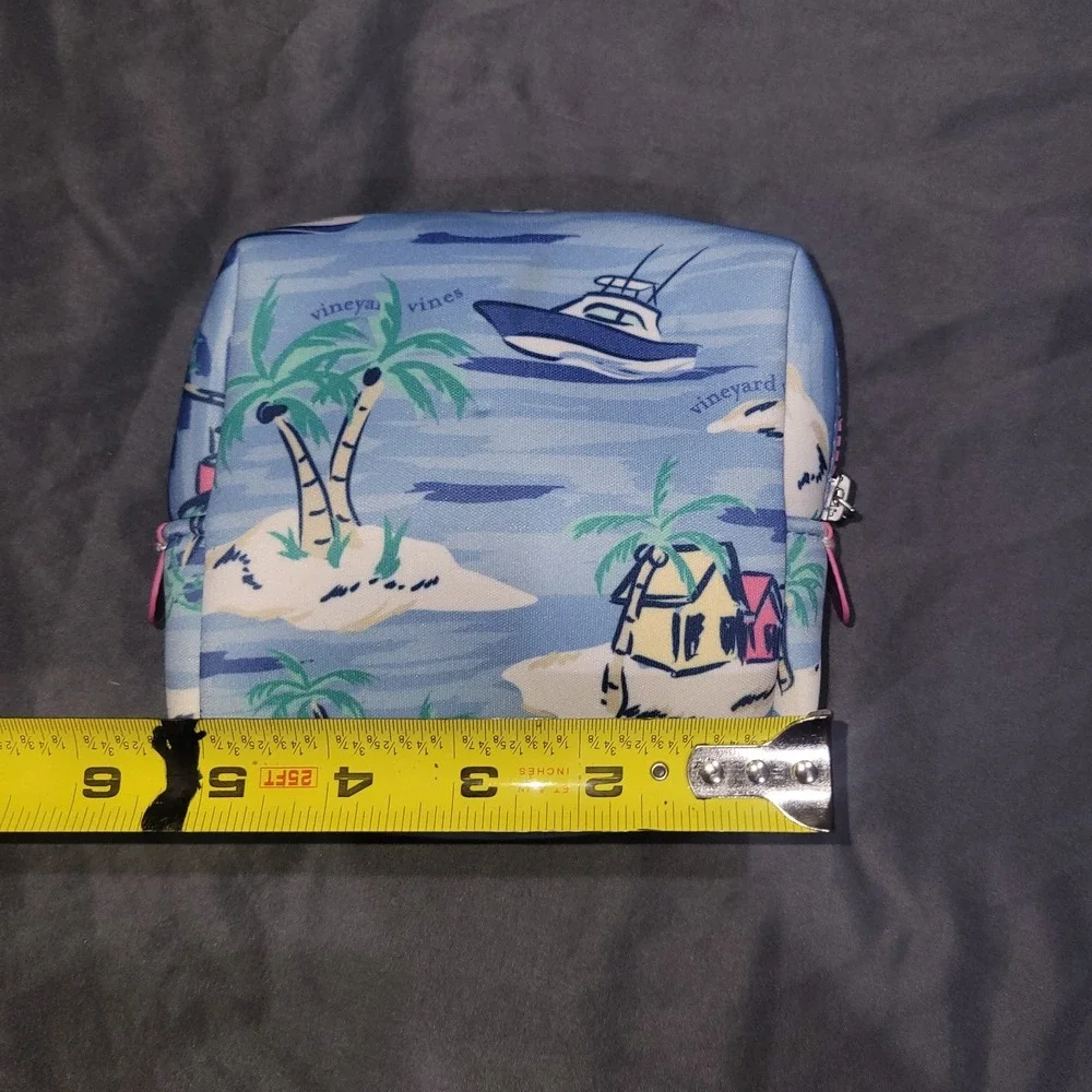 Vineyards Vines for Target cosmetic bag yacht theme zip closed